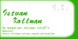 istvan kollman business card